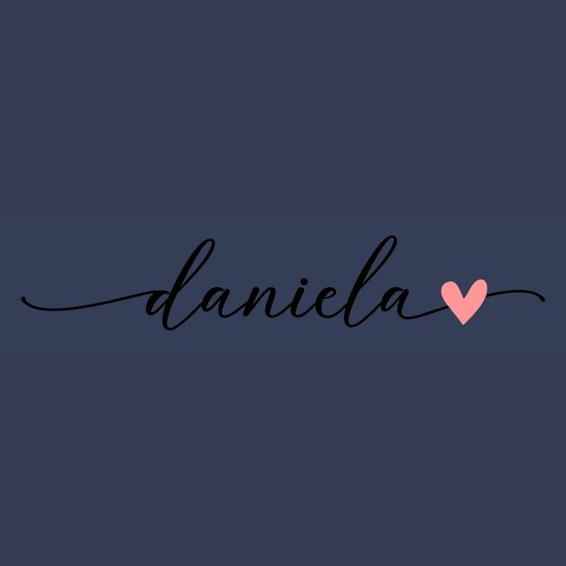 Daniela Last name First name Calligraphy Script