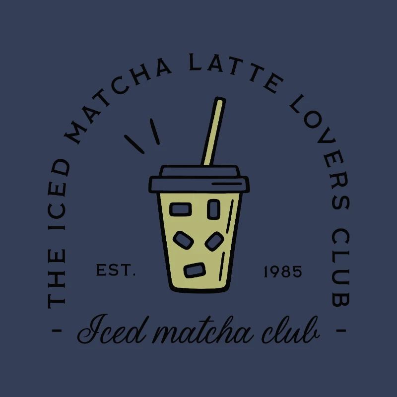Iced matcha latte glacé