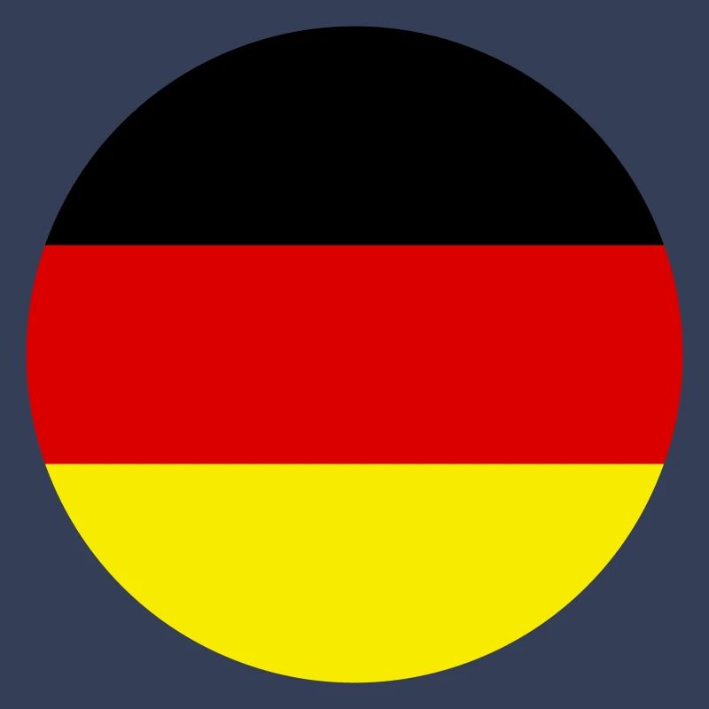 Flag Germany Germany Three Colors Vector Round