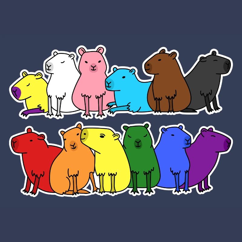 Fierté Progrès Flag Capybara Egalité