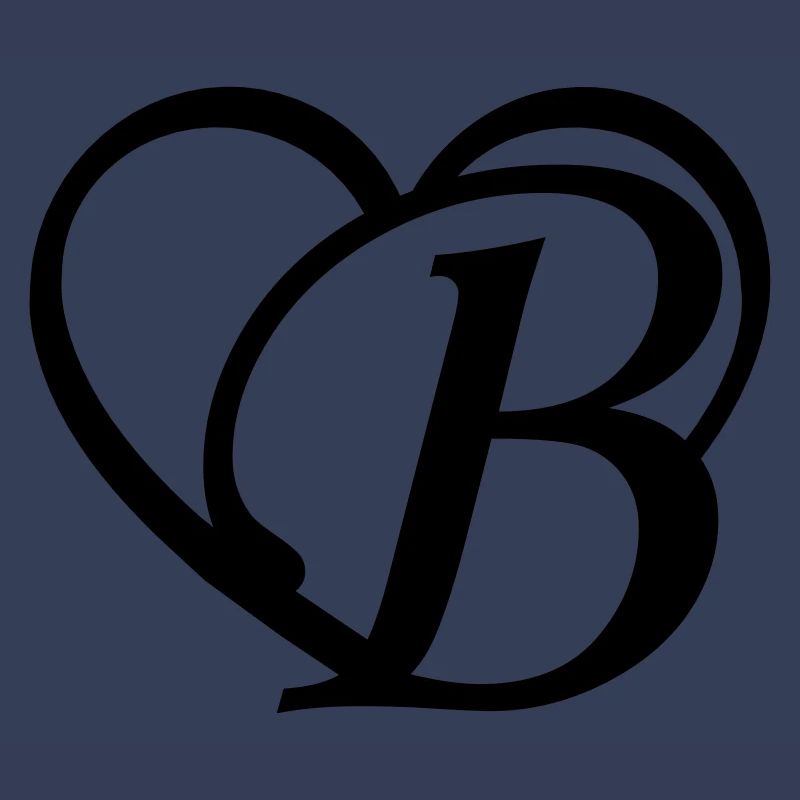 Herz Buchstabe B