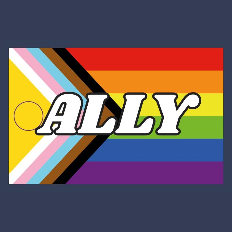Drapeau de progrès Ally Inclusive Pride