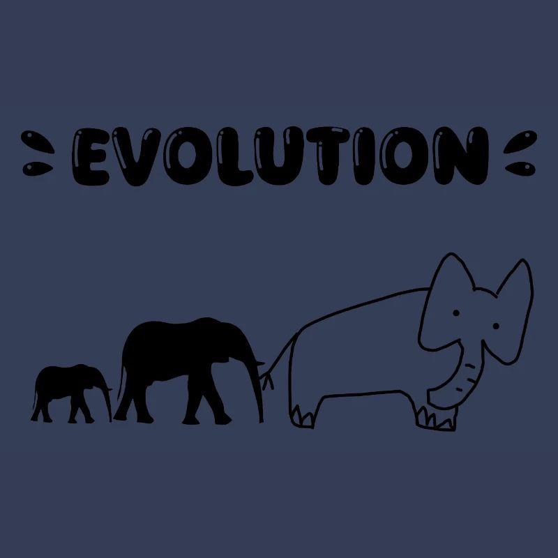 Die Evolution der Elefanten – Lustige Stadien der Evolution.