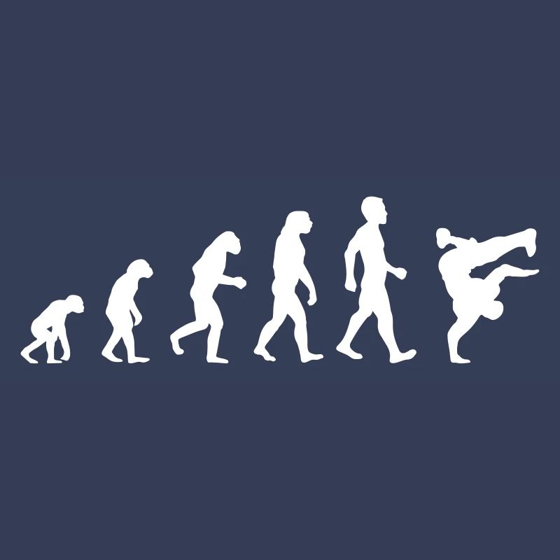 Evolution Breakdance Motiv als Geschenk