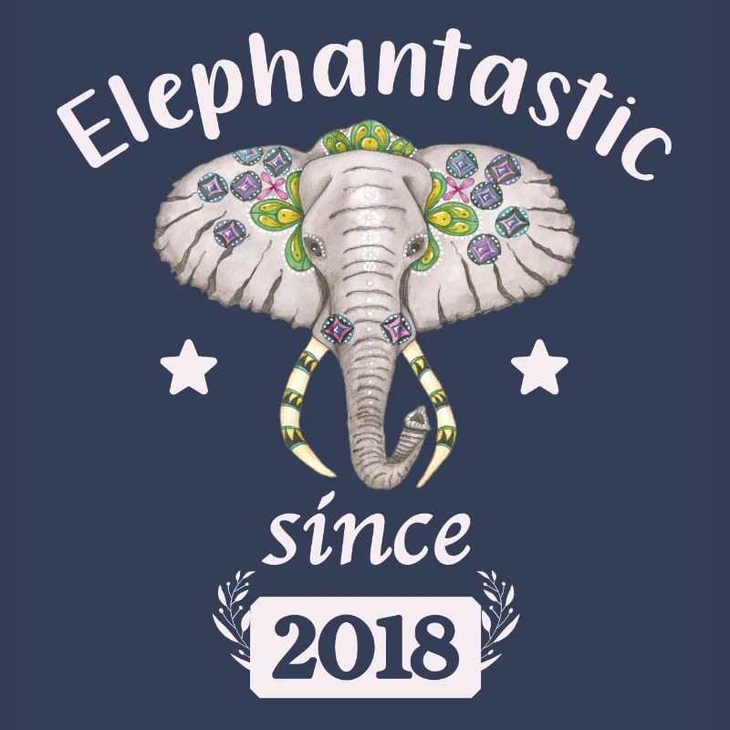 Elephantastic since 2018 Elephant head decorated