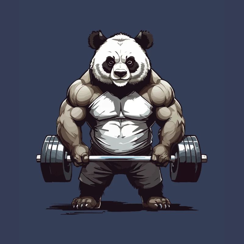Conception de dynamophilie de musculation Panda