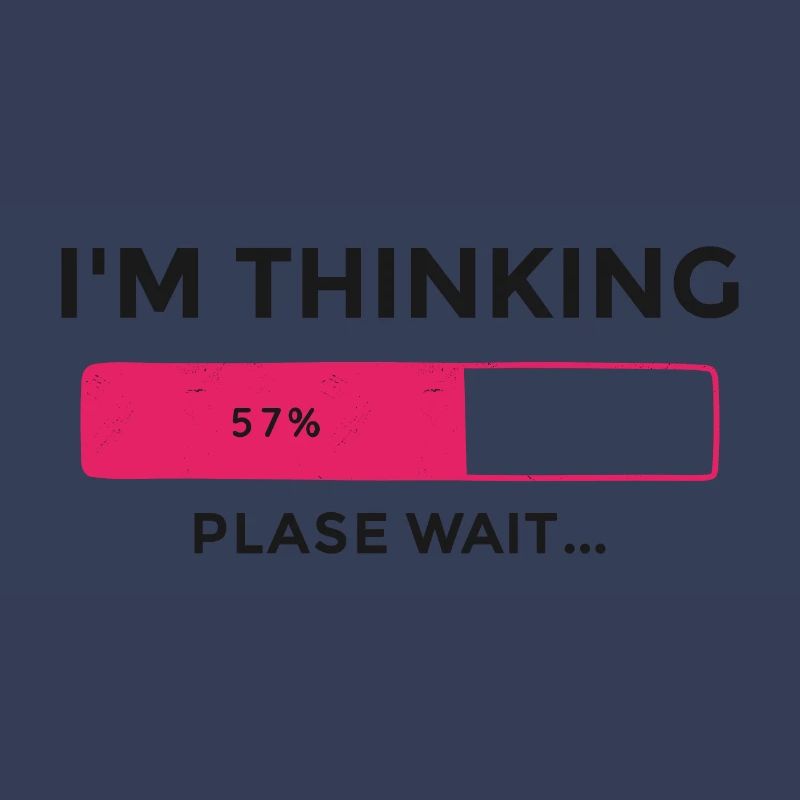 I'm thinking, please wait, Progress bar