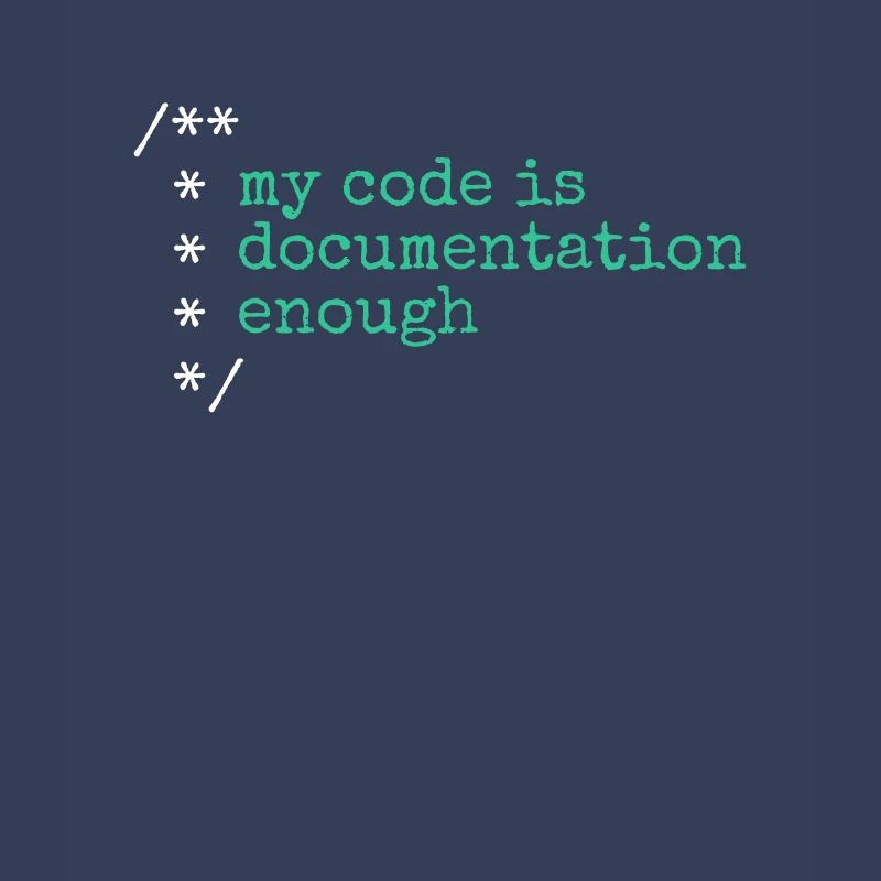 Mon code est assez documenté développeur