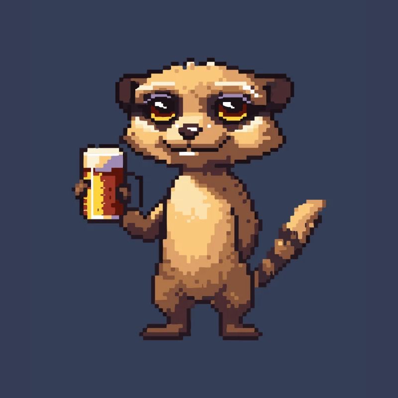 Erdmännchen Pixel Bier