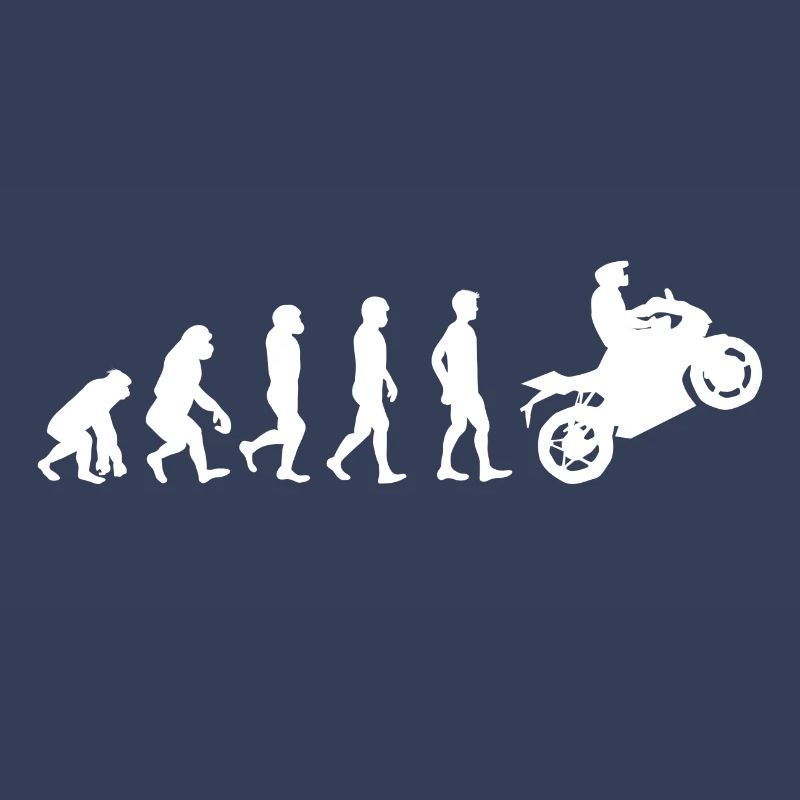 Evolution Gift Motorcyclist Motorcycle