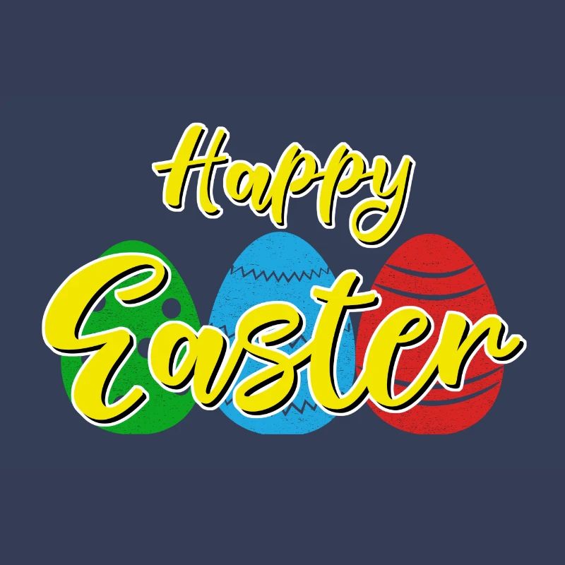 Happy Easter - Easter bunny Easter eggs celebration gift