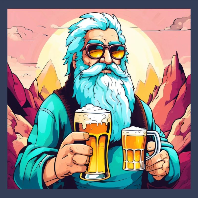 Freundlicher Mann hat eine gute Idee. Bier!