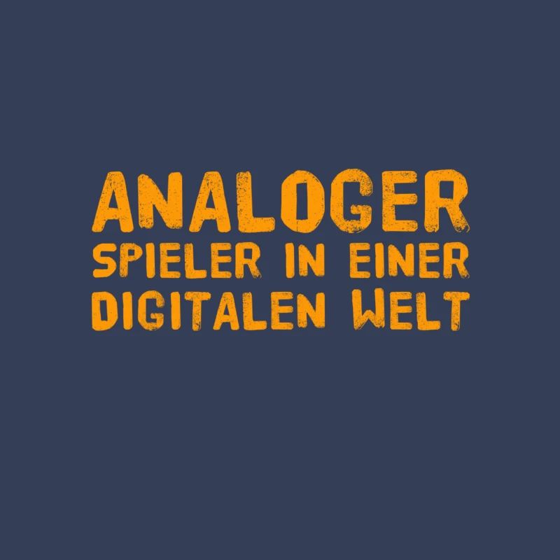 vor dir steht ein analoger Spieler