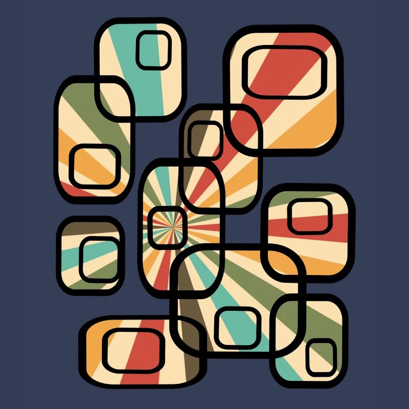 70s wallpaper pattern cuboid retro pattern