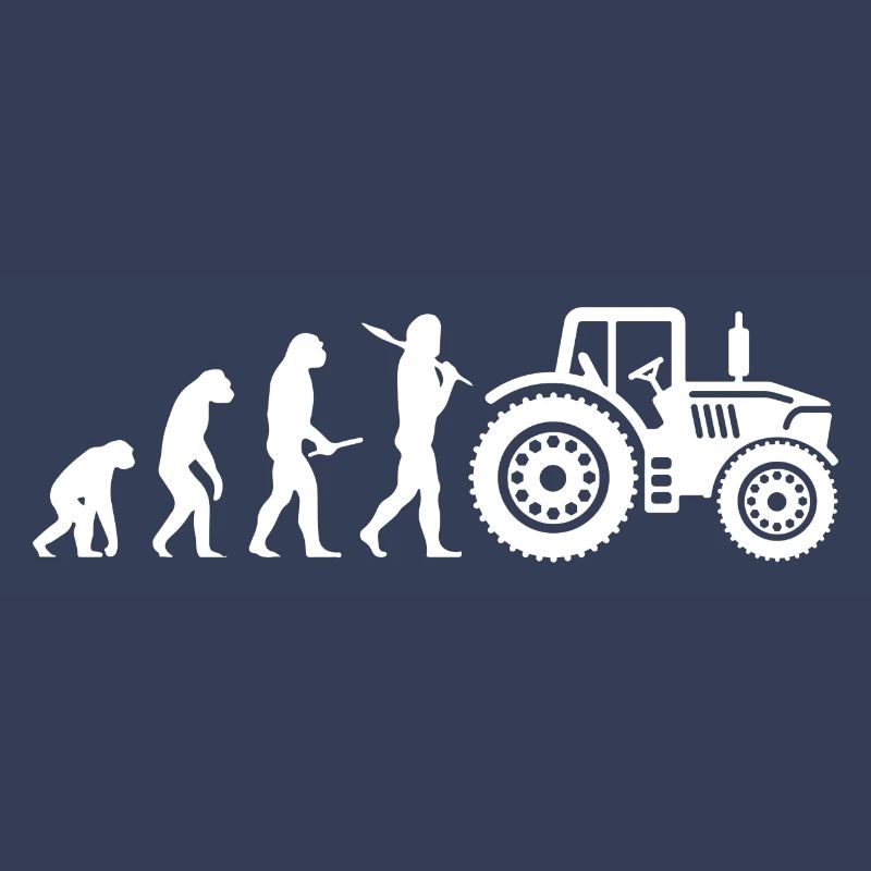 Evolution Traktor Bauer Landwirt