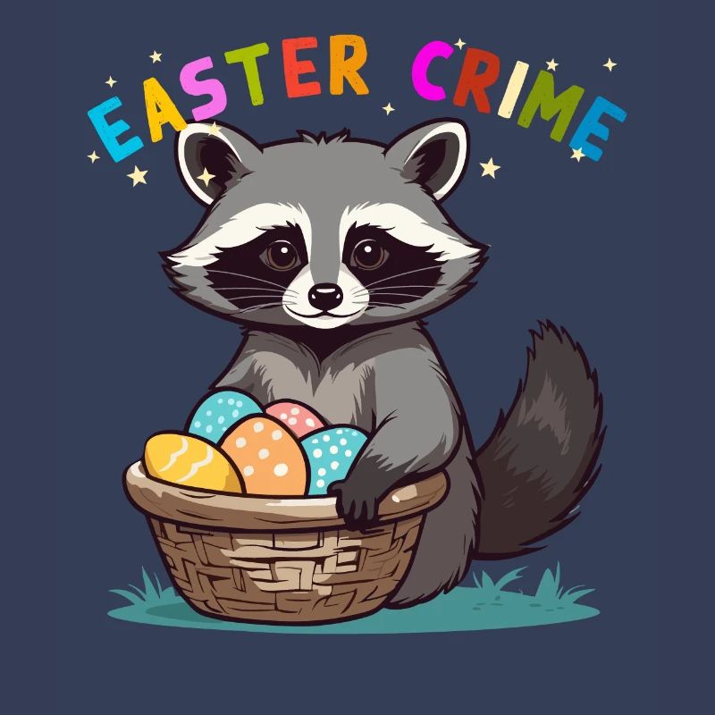 Funny Raccoon Costume Cute Easter Eggs