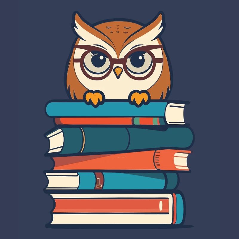 Bücher Eule Süße Buch Illustration Eulen Liebhaber