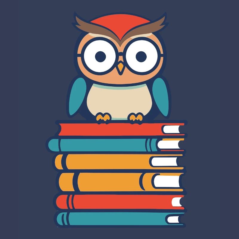 Bücher Eule Niedlicher Bücherwurm Leseratte