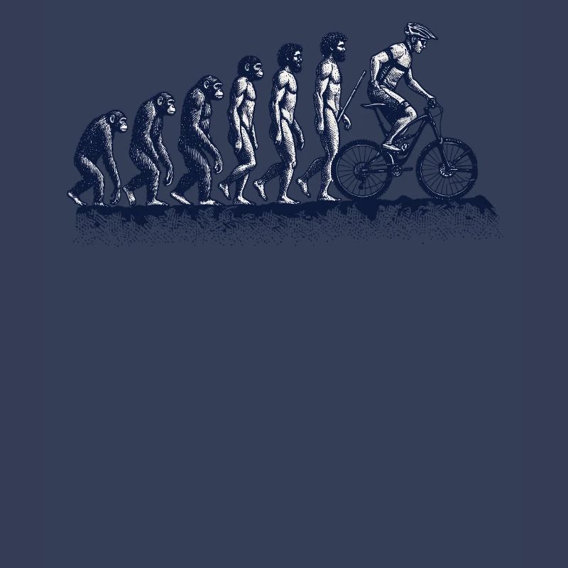 Evolution from ape to cyclist
