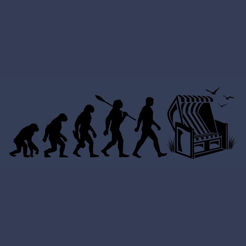 Evolution - Chaise de plage - Vacances - Mer - Mouettes