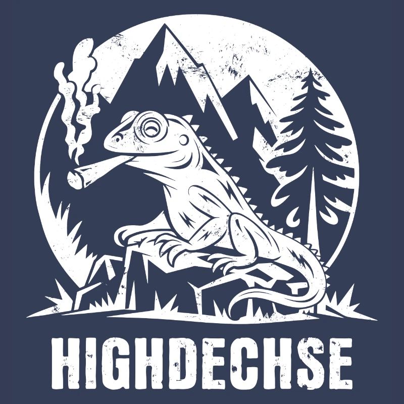 Highdechse - Eidechse mit einem Joint