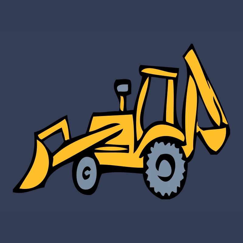 Excavator, wheeled loader, crane, building site,