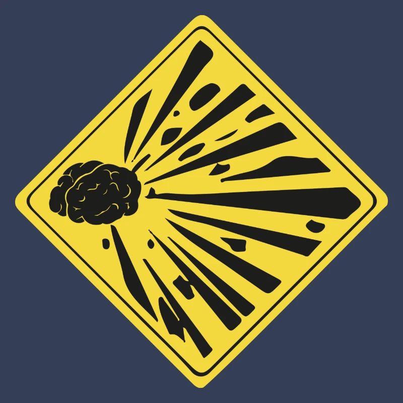 Mind Explosion Brain Brain Icon Icon Warning