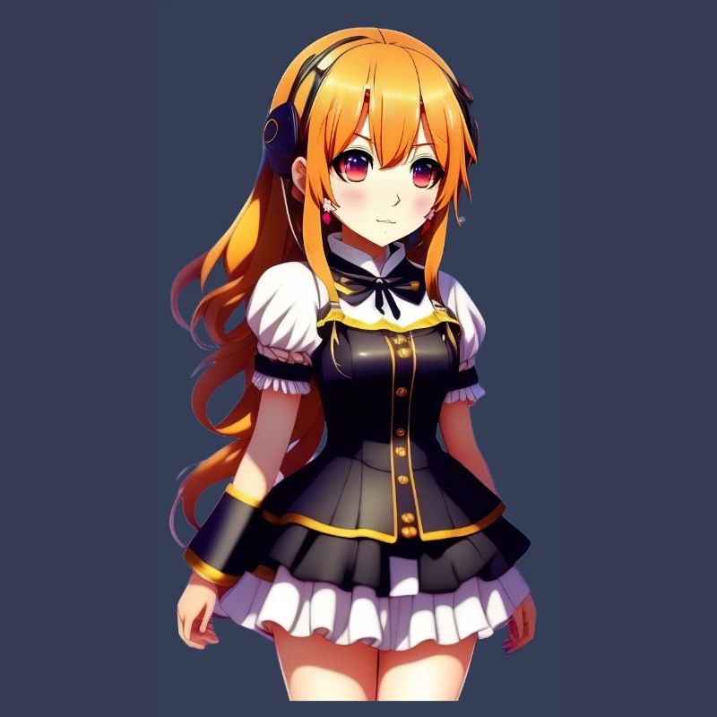 Chibi süßes Mädchen. Chibi Süßes Mädchen Aufkleber