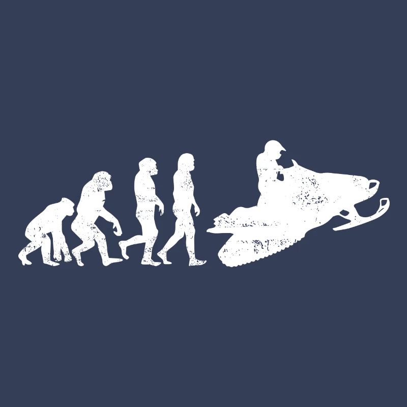 Snowmobile evolution gift snow sledge