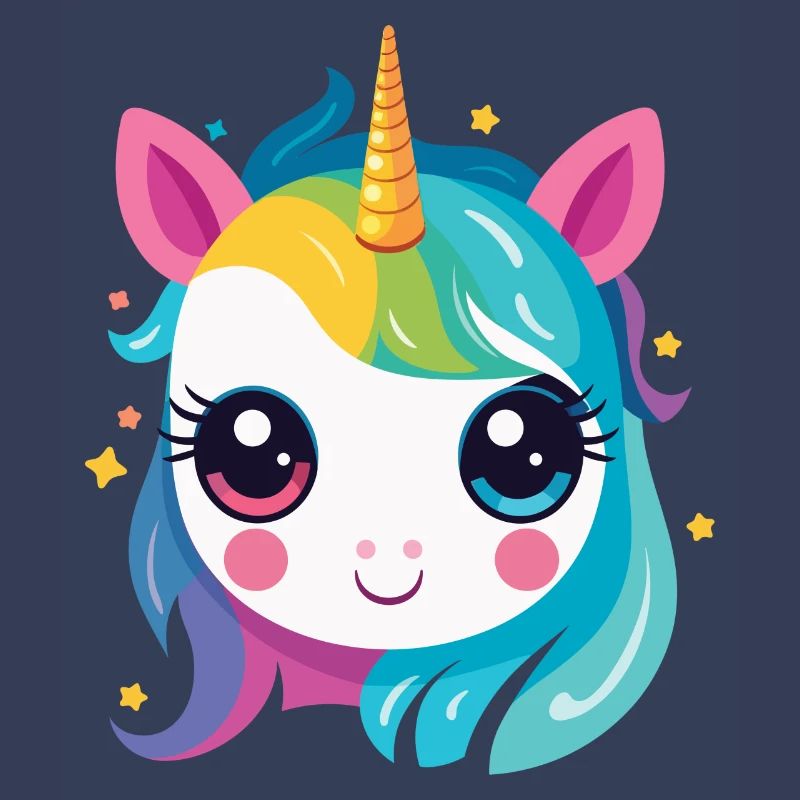 Ein Regenbogen-Einhorn