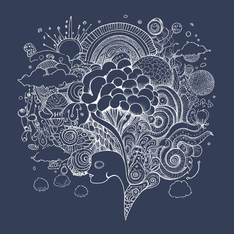 Psychedelic artwork with trippy patterns