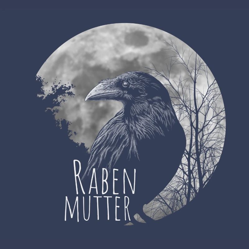 Rabenmutter schwarze Gothic Mutter Muttertag Krähe