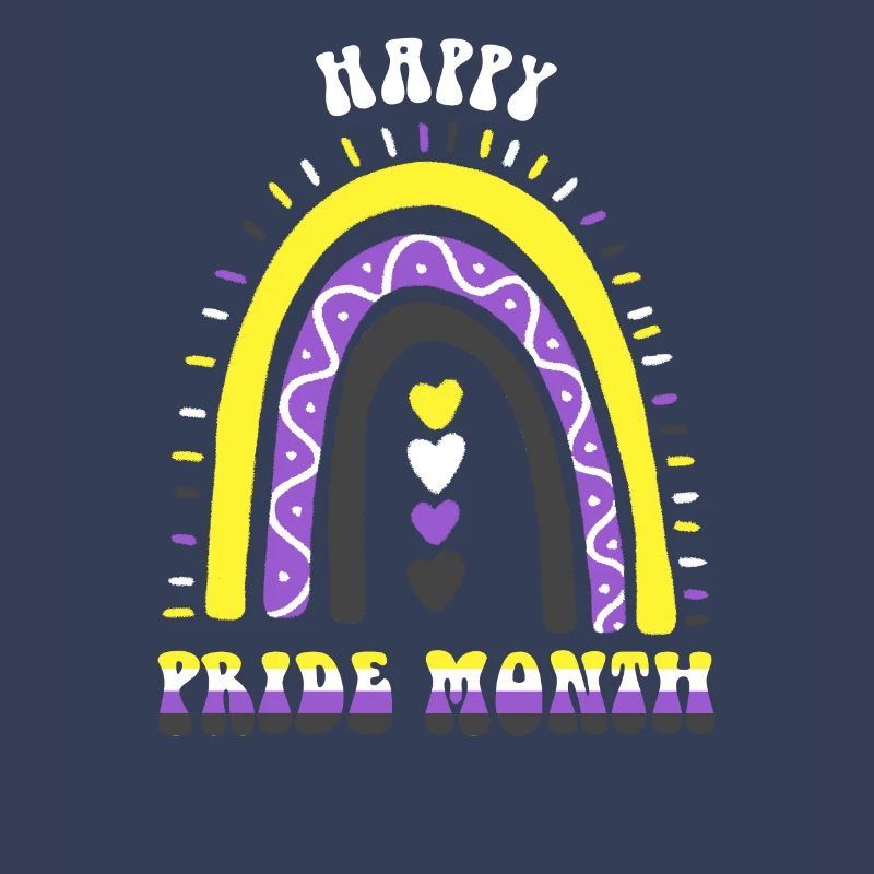 Happy Pride Month Nonbinary Boho Rainbow