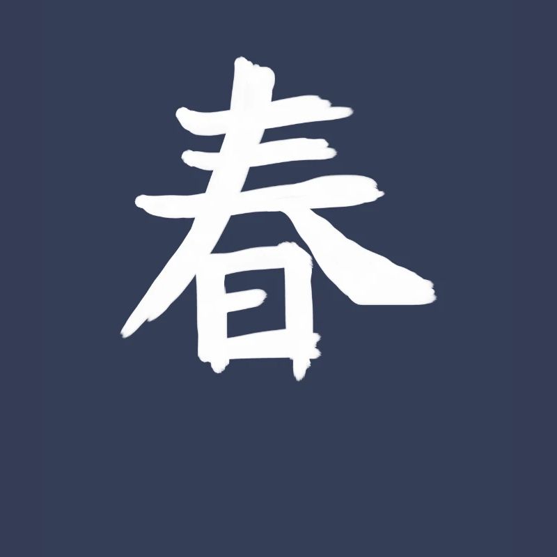 Spring Chinese Script Character Symbol