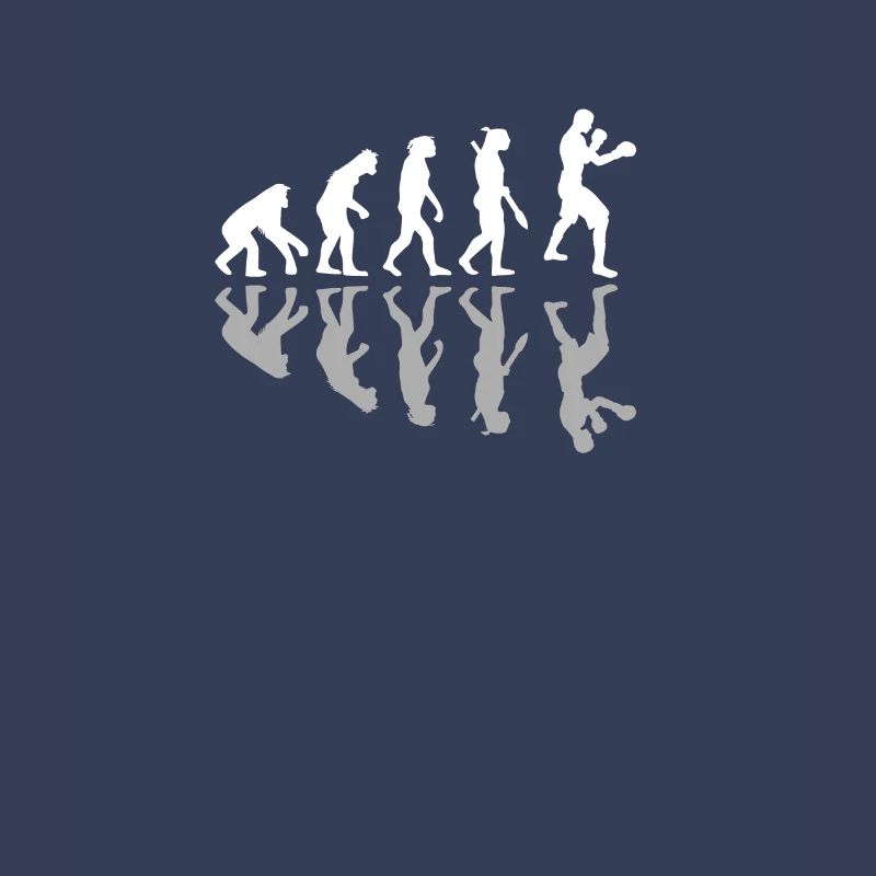 Human Evolution Boxer Boxing Lover Kickboxing