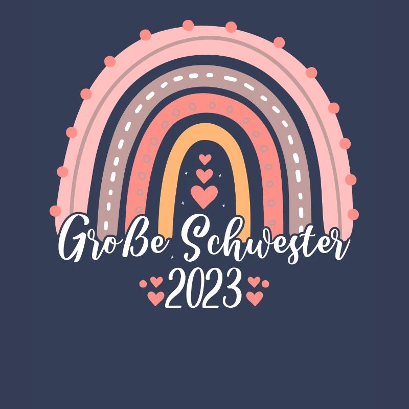 Große Schwester 2023 Boho Regenbogen Mädchen