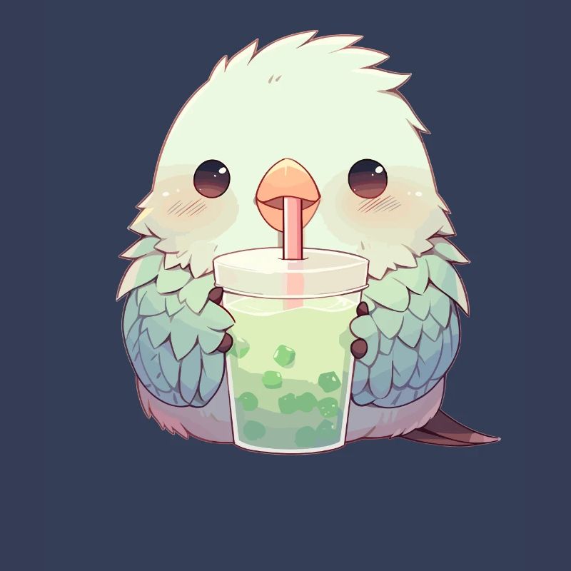Inséparable kawaii boit Boba Bubble Tea Chibi