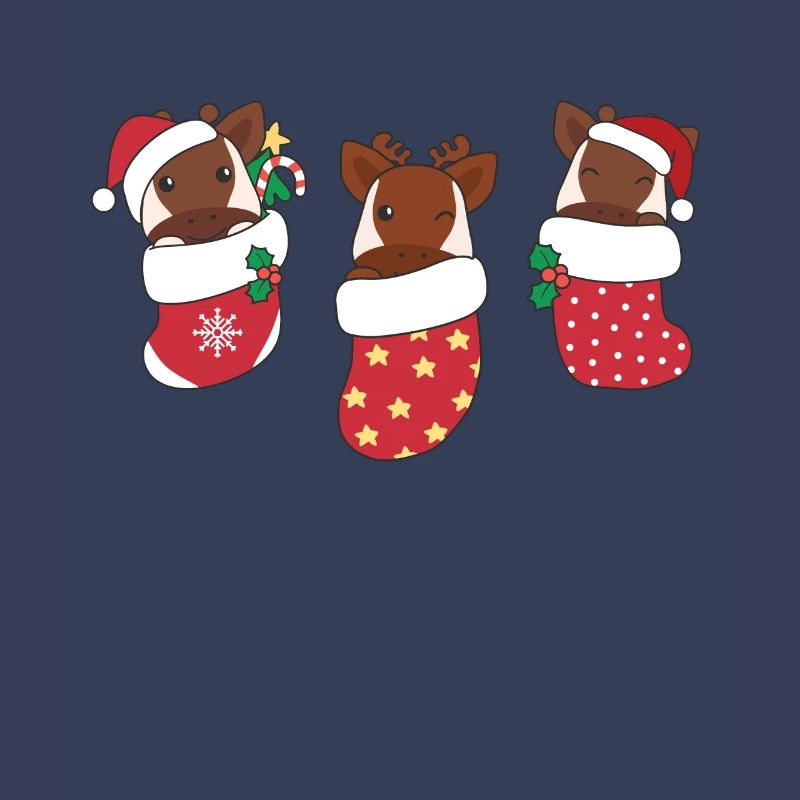 Okapi mignon en chaussette de Noël pour okapi de Noël