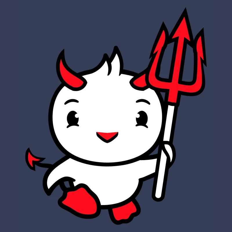 bird devil horns satan trident hell evil cool