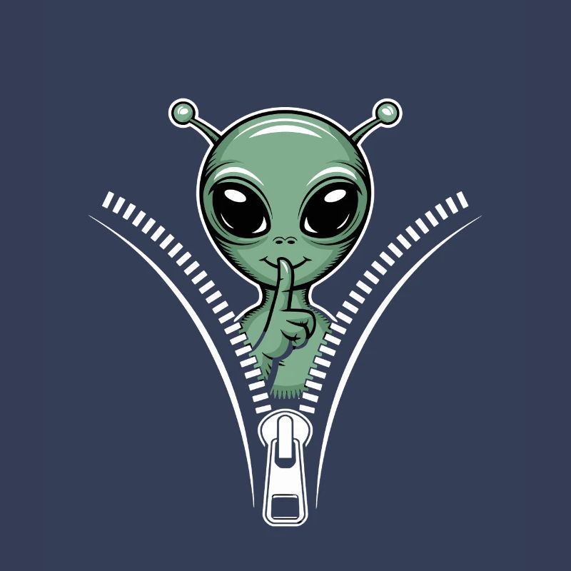 Drôle d’extraterrestre avec conception de fermeture éclair