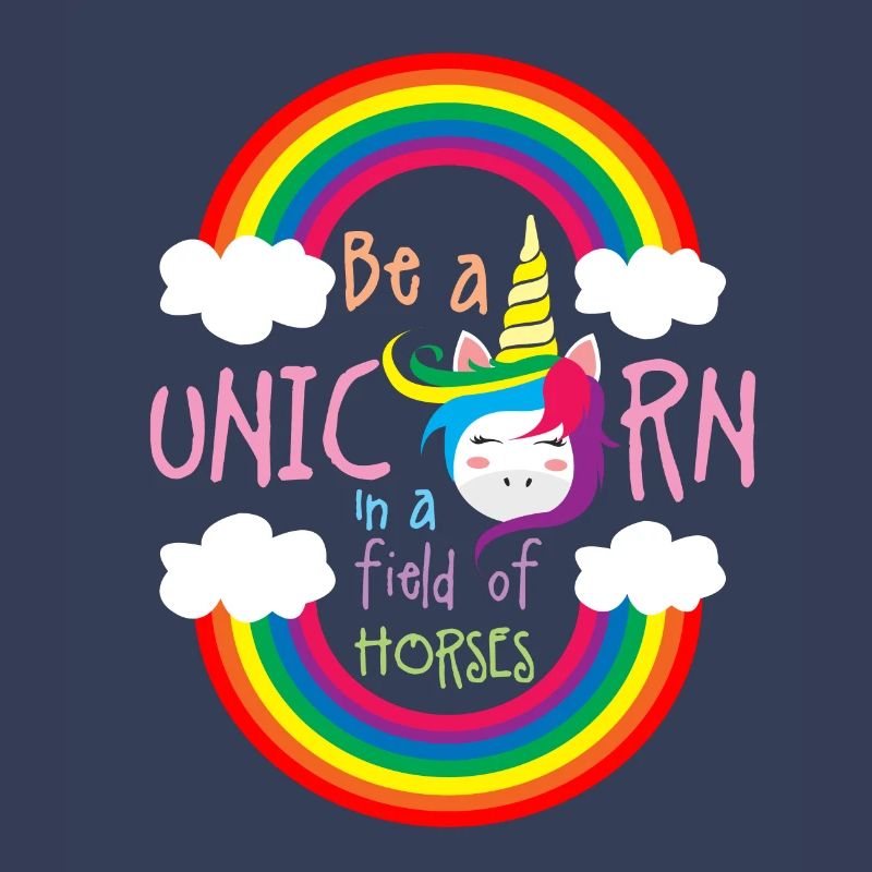 Sei ein Regenbogen-Einhorn