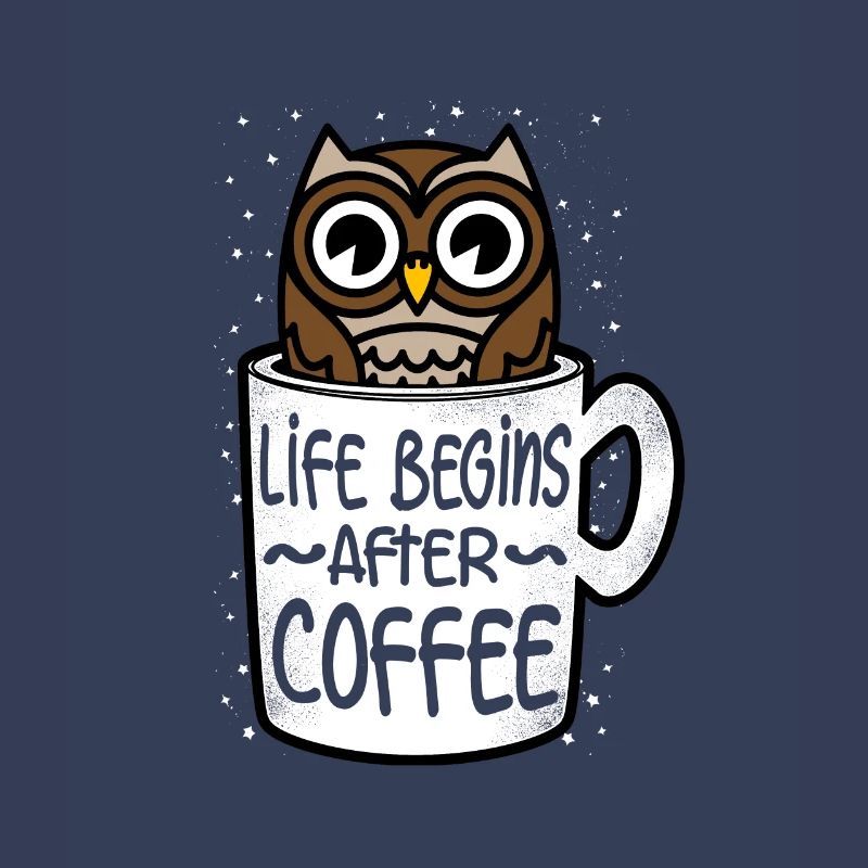 Eule Eulen Geschenk Kaffee