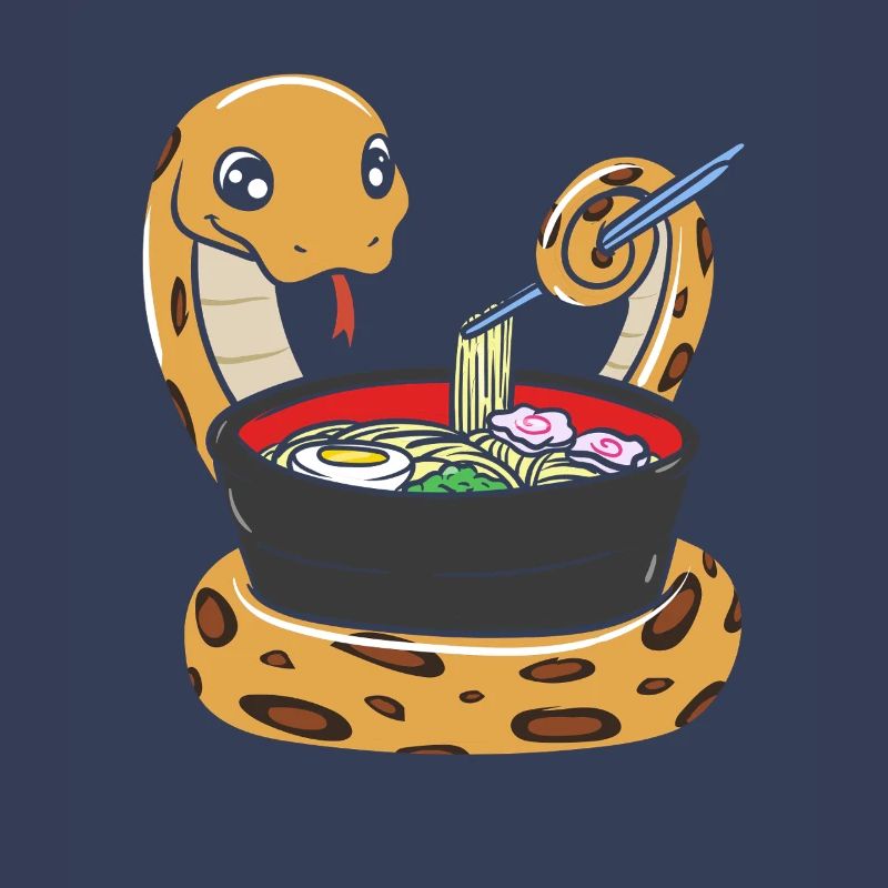 King python eating ramen