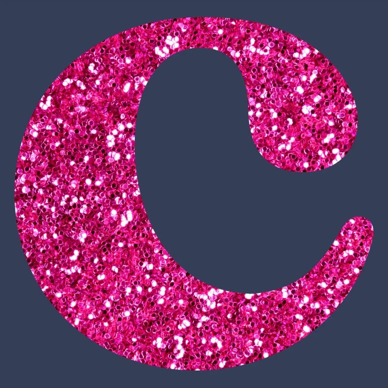 Buchstabe c rosa Glitzer