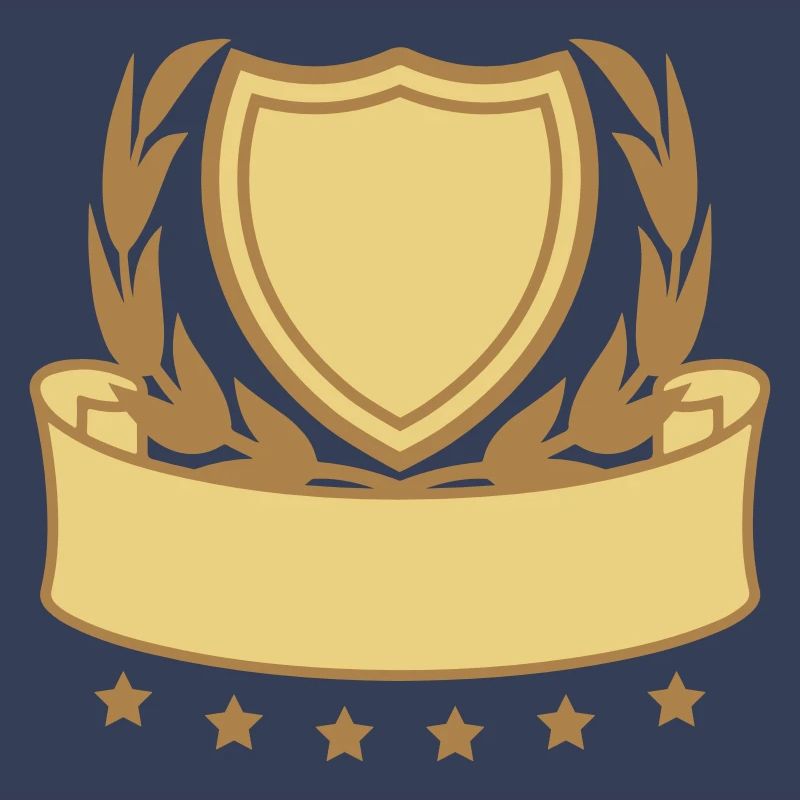emblem shield wreath banner design logo text write