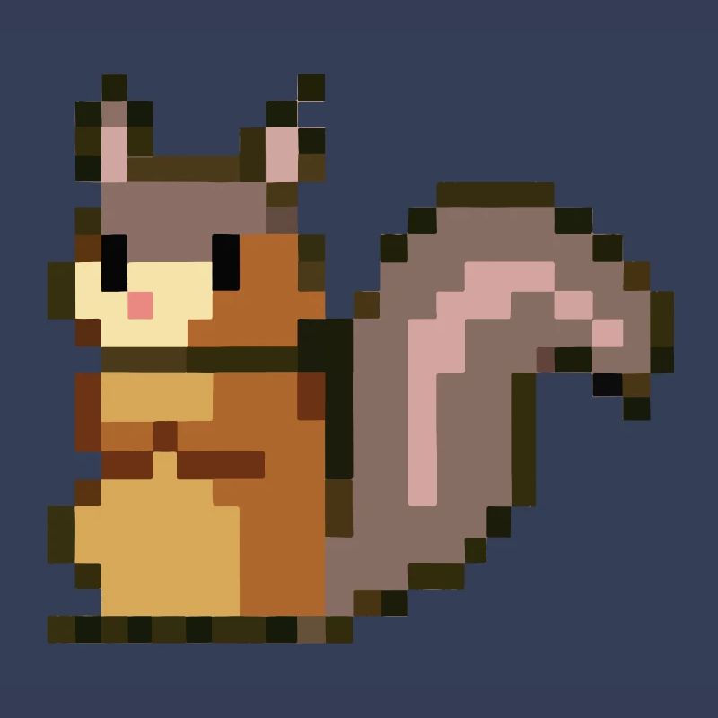 Squirrel Pixel Art Gift Idea