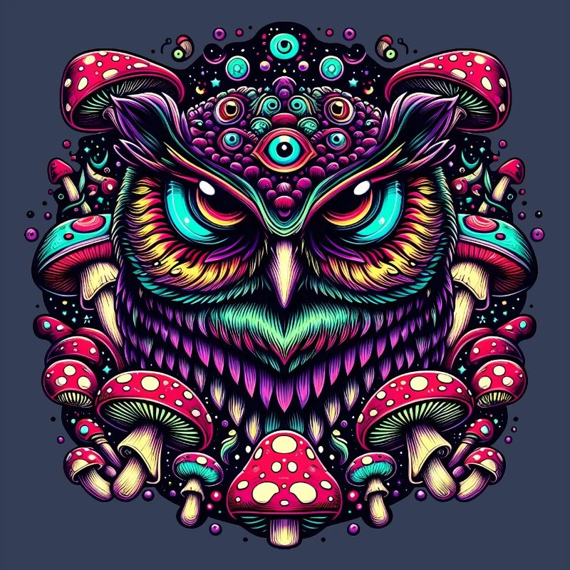 Psychedelische Eule