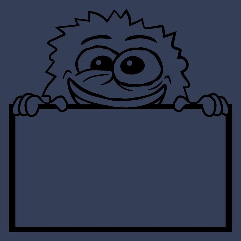 Comic Monster hinter Mauer