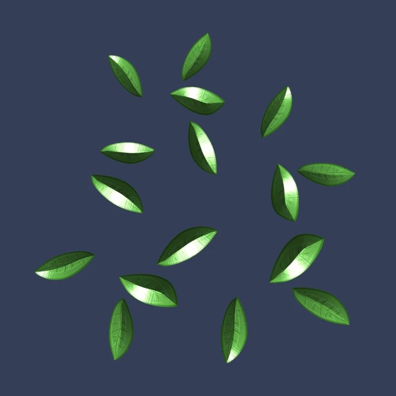 leaves glossy pattern sheet