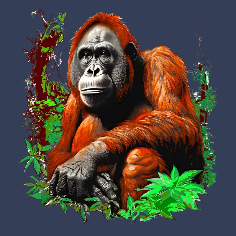 Orang-Utans können glücklich oder wütend sein